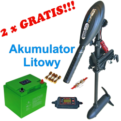 Silnik Haswing Osapian 40Lbs + Akumulator Litowy AZO LiFePO4  60Ah 5,7kg + Ładowarka 4A + 2 x GRATIS!!!